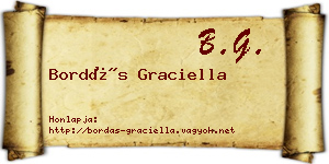 Bordás Graciella névjegykártya